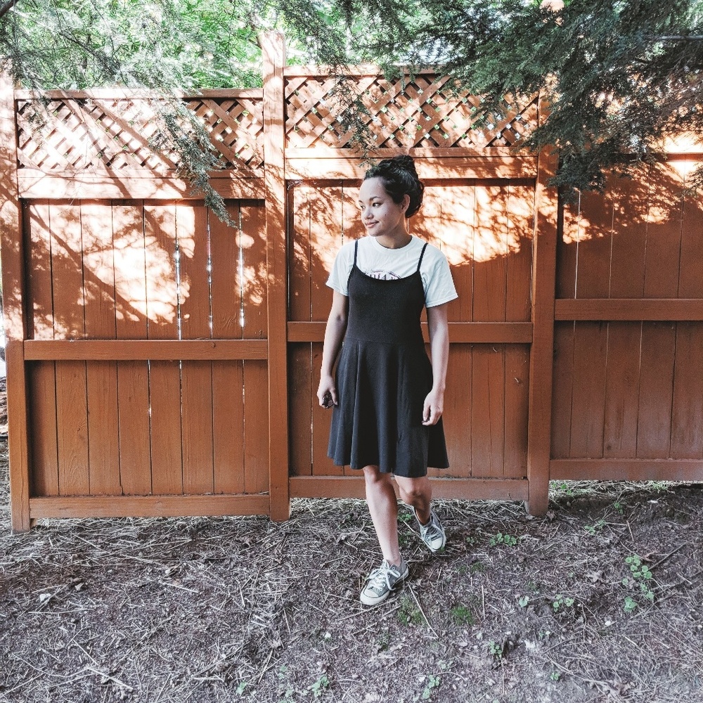 H&M Charcoal Gray Skater Dress